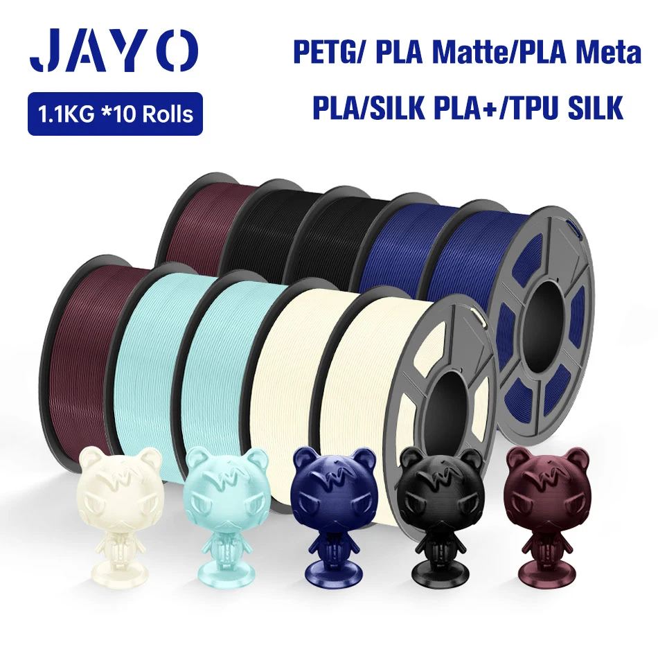 JAYO 3D-Filament Petg/ Pla Plus/ Pla/PLAMeta/SEIDE PLA+ 1,75 mm