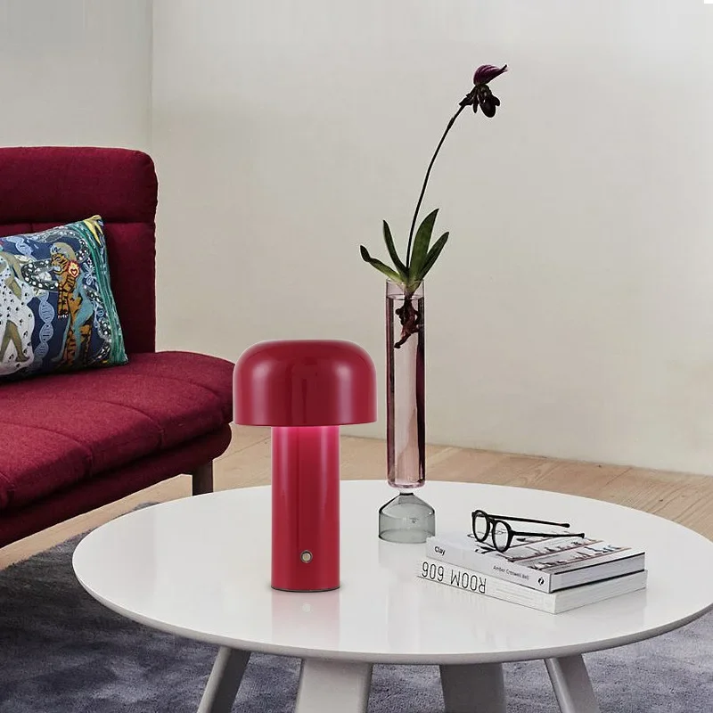 Table Lamp LED Night Lamp Modern Creative USB Charging Colorful Mushroom LED Table Lamp Bedroom Bedside Study Reading Lamps Living Room Decor Night Lights