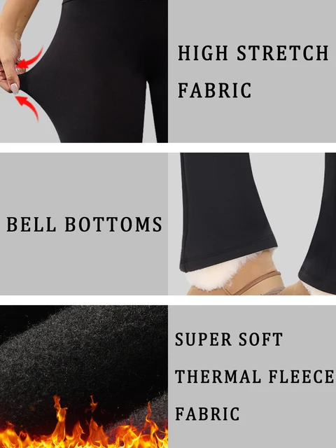 Women's Super Soft Flare Pants High Waisted Tummy Control Workout Yoga Leggings Bell Bottoms 3