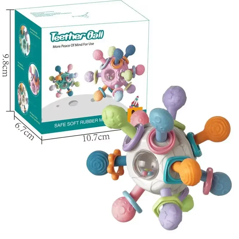 Baby Toys 0 12 Months Rotating Rattle Ball Grasping Activity Baby Development