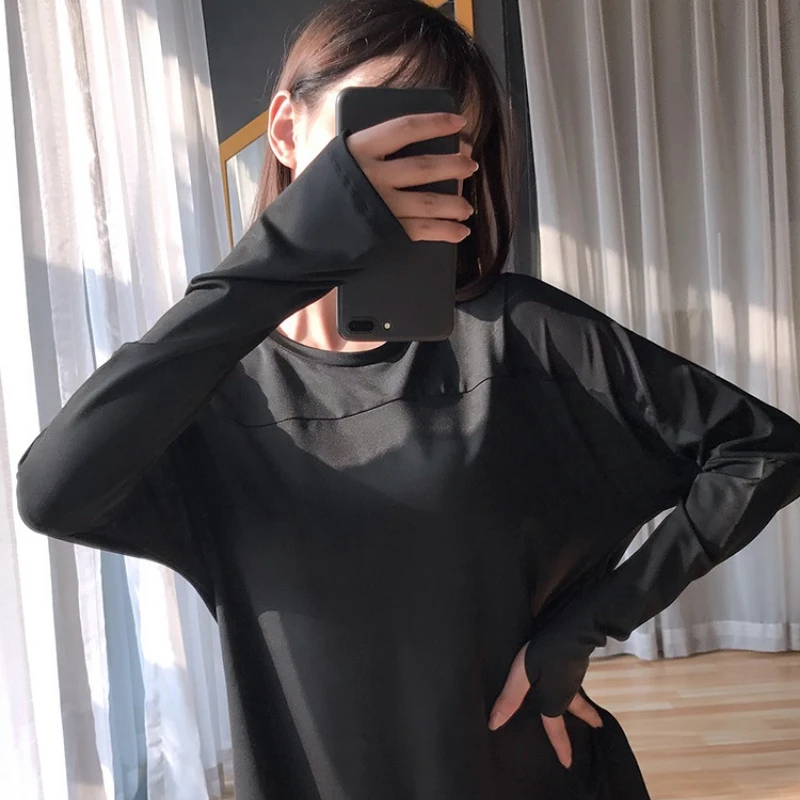 Sport Top Fitness Long Sleeve Running Shirt Women Blouse Gym Loose Plus Size Workout Tops Yoga Shirts Jacket Excercise Clothes