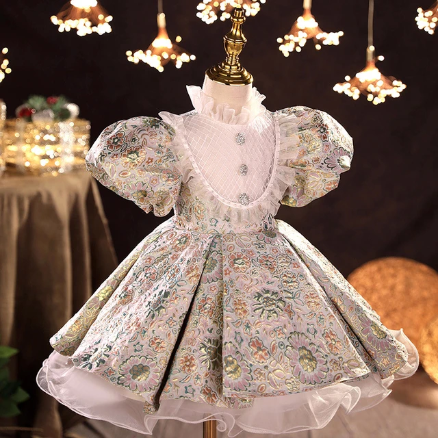 Vestido de festa de aniversário vestidos de noiva da dama de honra vestidos  de princesa vestido de baile traje para a menina vestido de menina do bebê  imprimir estilo lolita - AliExpress