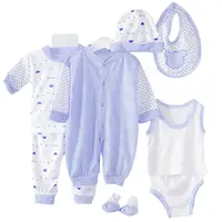Newborn Baby Girl Boy Clothes Baby Outfits Pants Bodysuits Gifts Set Layette Set 0-3 Months 9pcs 2