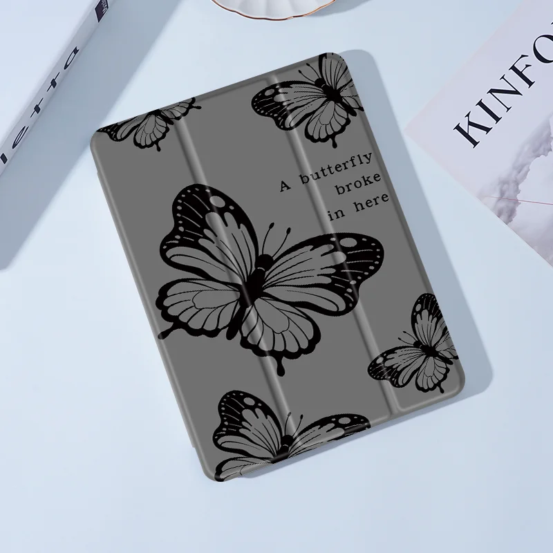 Butterfly Design Tablet Case with Pen Holder