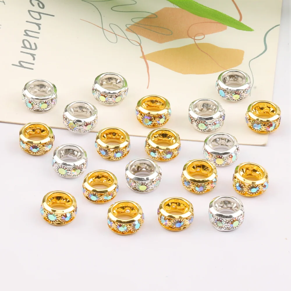 Cordial Design 200Pcs 12*12MM Copper Spacers/DIY Making/Wheel Shape/Rhinestone Effect/Hand Made/Jewelry Findings & Components - cordial