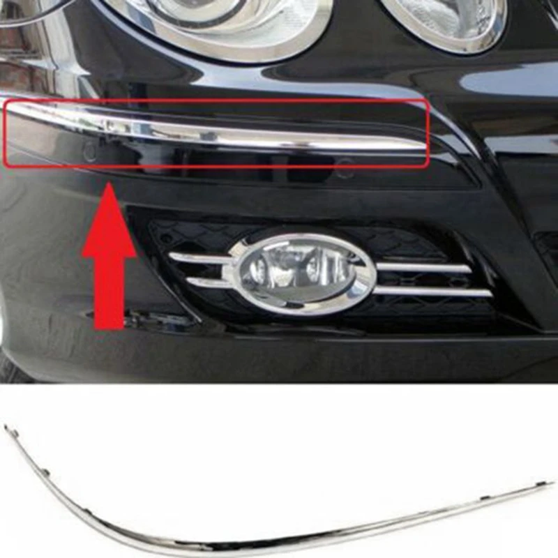 1 Pair Front Bumper Chrome Strip Trim Molding For Mercedes W211 E320
