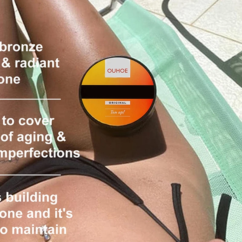 50/100ml Body Tanning Cream Bronzed Tanning Lotion Accelerating Cream Effective Sun Absorb Sunlight Essence