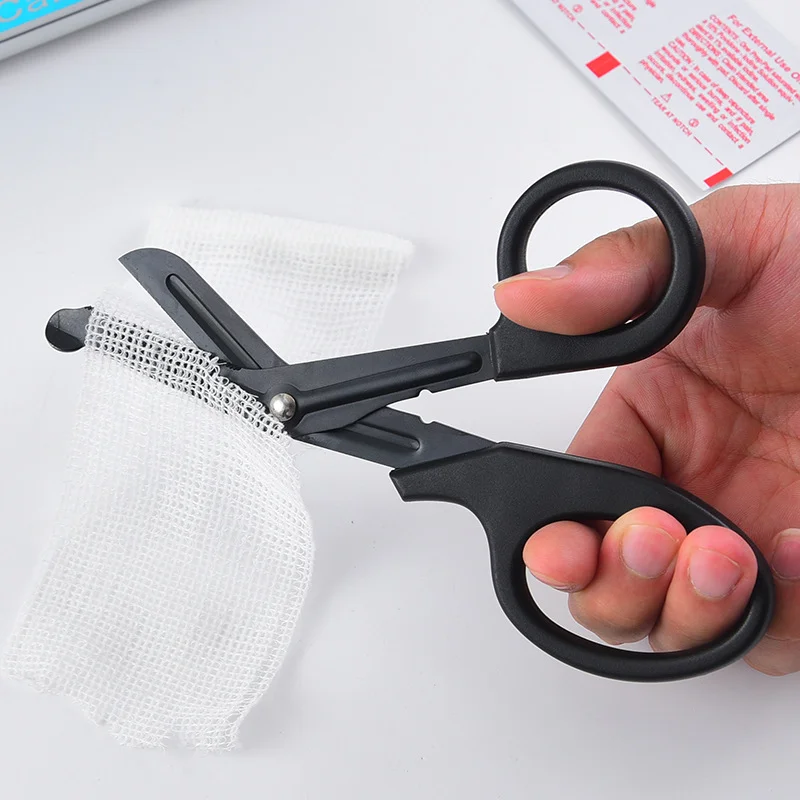 First Aid Scissors Paramedic Medical Rescue Tools Trauma Gauze Emergency First Aid Scissors Outdoor Utility Wilderness Survival Camp Bandage Care