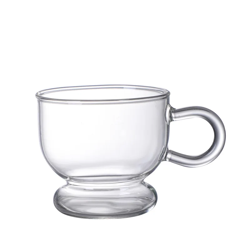 Vaso De Café De 300 Ml / 10 Oz, Taza De Vidrio Para Beber, Patrón De Rayas  Resistente Al Calor, Tazas De Agua Para Café Helado, Vasos De Whisky Transp