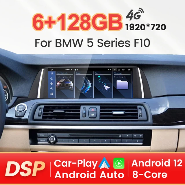 Android 12 Autoradio Car Intelligent System CarPlay For BMW 5 Series F10  F11 F07 Multimedia Player Screen GPS Navi Stereo DSP