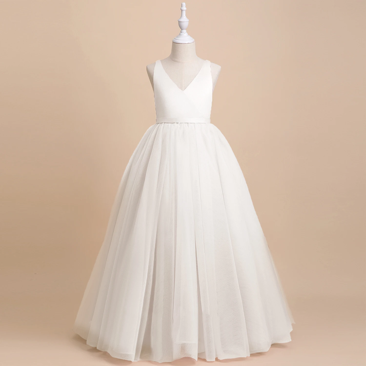 Girls Christmas Wedding Party Long Dress Princess Costume