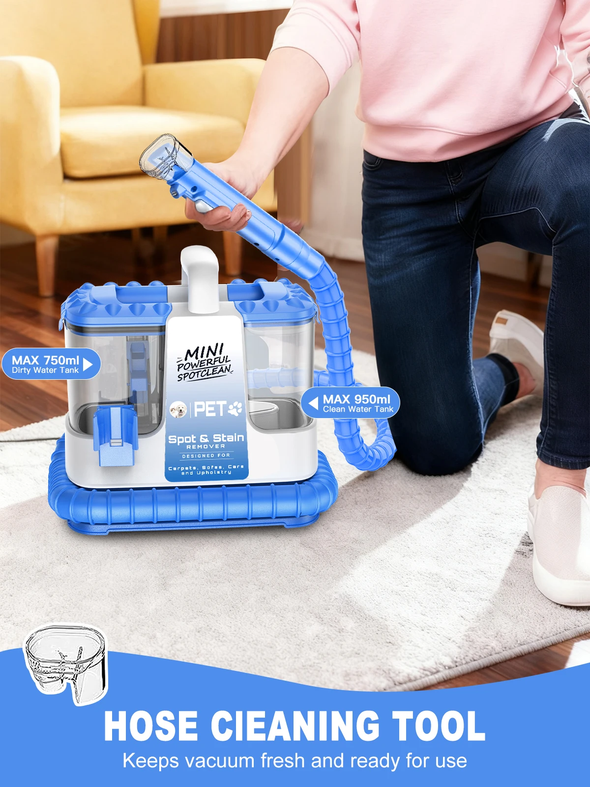 32KPa Carpet & Upholstery Cleaner Machine 6