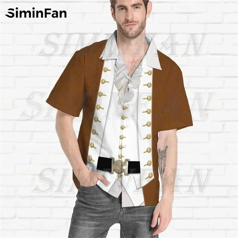 

Alexander The Great Uniform 3D Print Mens Hawaiian Aloha Shirts Luxury Camisa Holiday Party Short Sleeve Top Summer Beach Tshirt