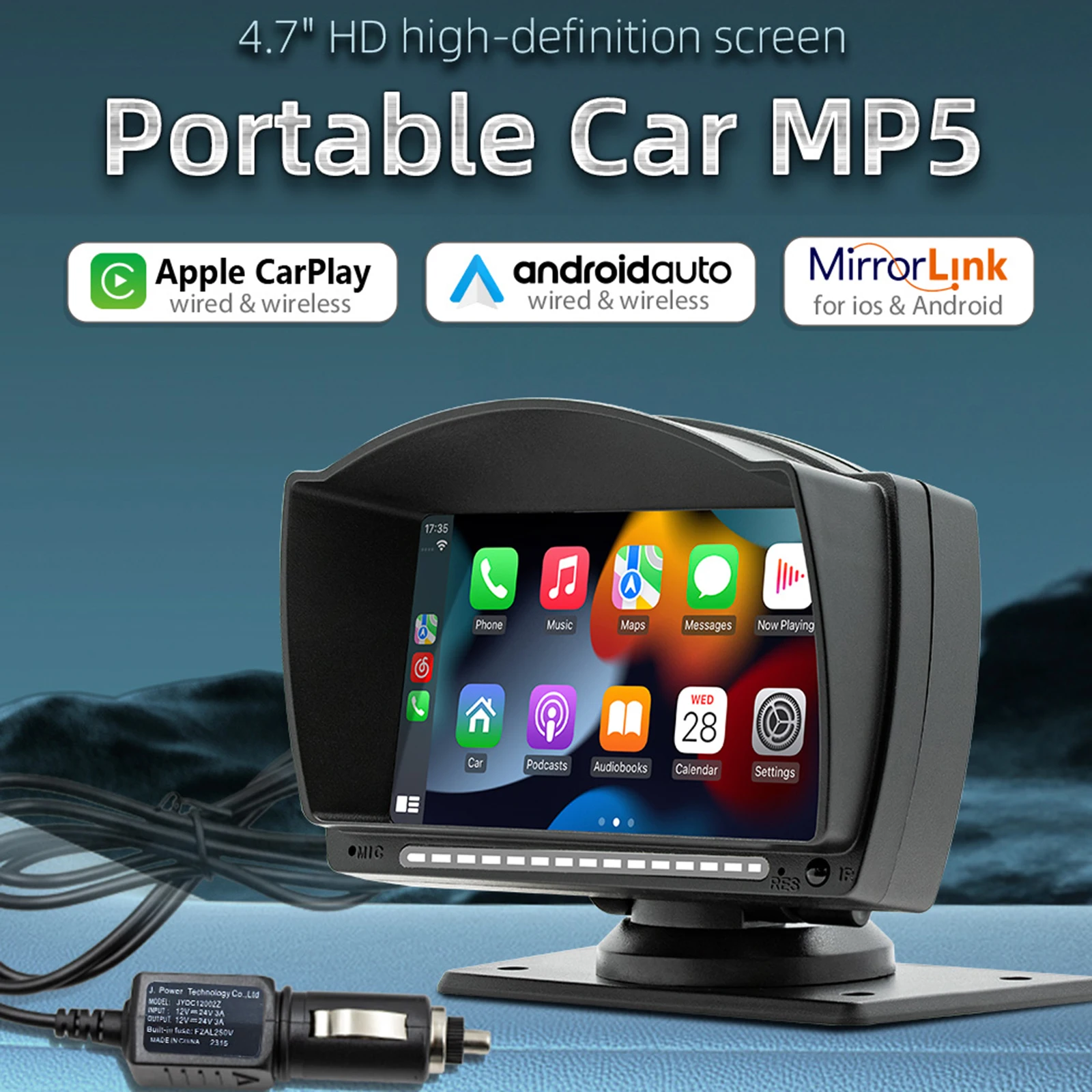 

4.7 Inch Car Bluetooth Mp5 Player Wireless Carplay Ips Hd Portable Driving Recorder Wireless Android Auto