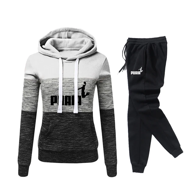 Patchwork Hooded Tracksuit Set 4