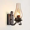 Home Decor Wall Lamps Candle Glass Iron Art Led Lights Nordic Retro Loft Living Room Aisle Corridor Hotel Restaurant Lampe Salon 1