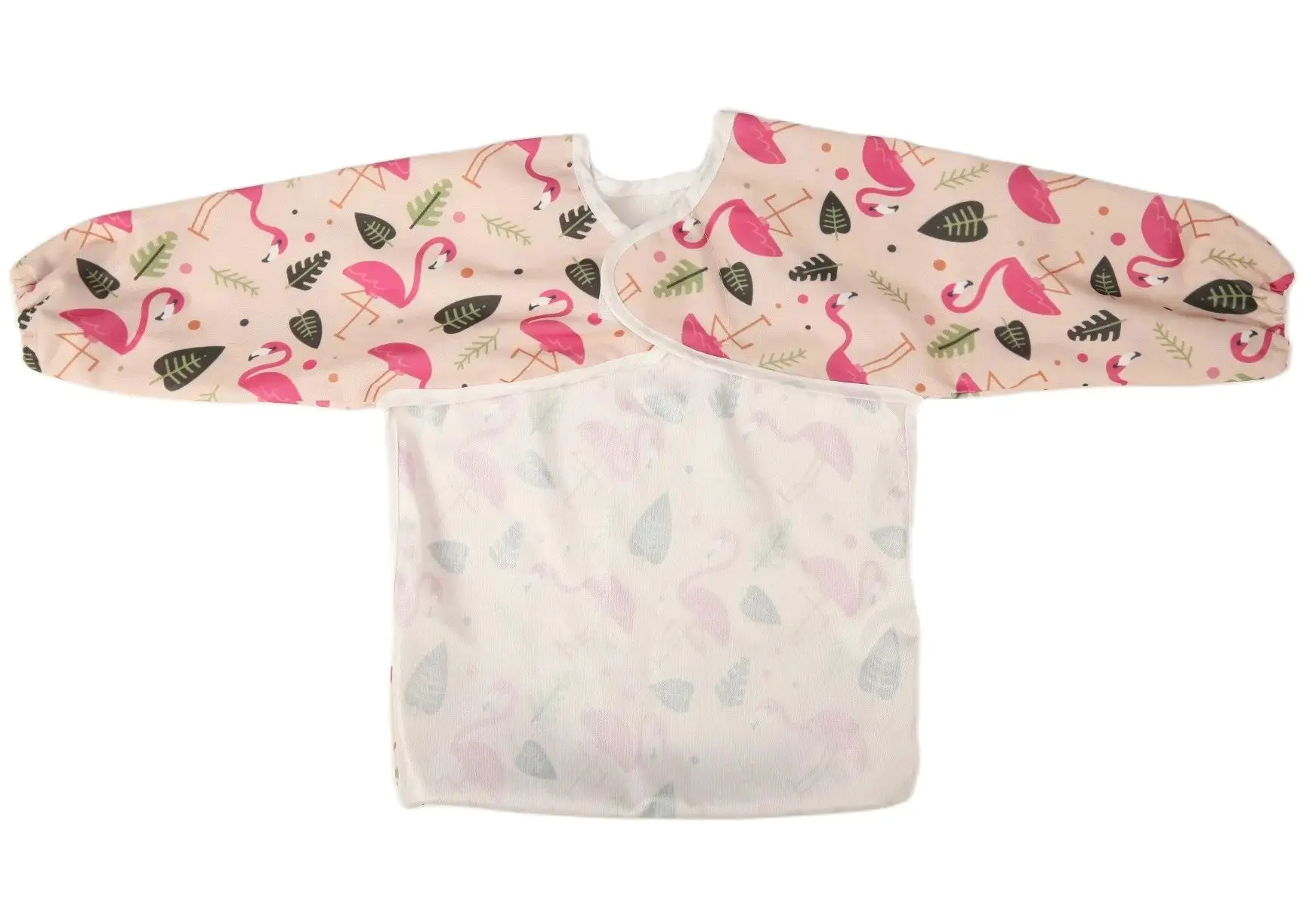Baby Bib Feeding Waterproof Long Sleeve Shirt Toddler Painting Drawing With Pocket 1-3 Years Old [Sigzagor]1