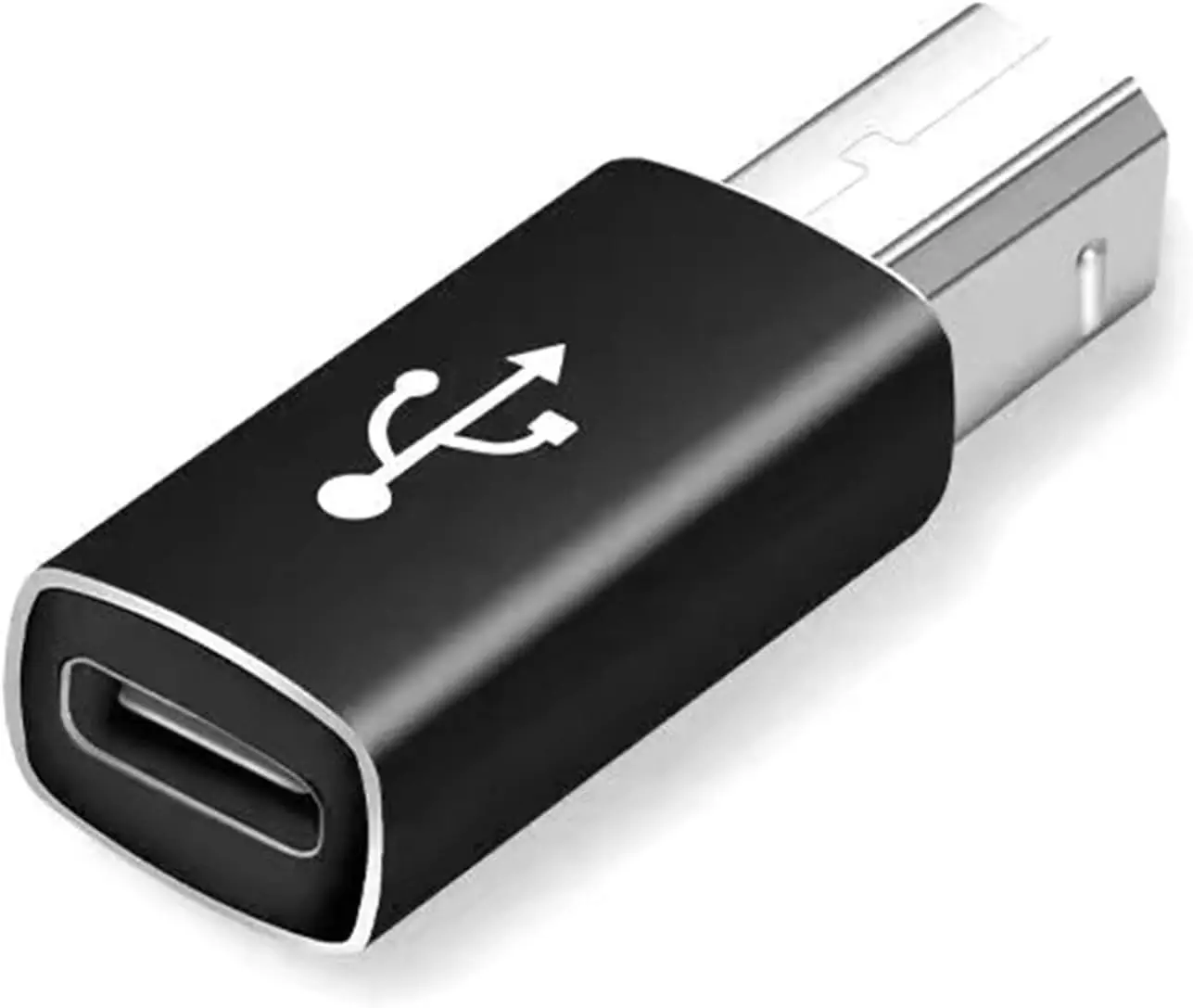 USB-C Female to USB-B Male Adapter for Data Sync and Printing
