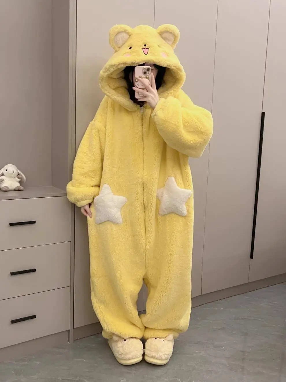 Cute Cardcaptor Sakura Kero Cosplay Costumes Hoodie Plush Pajamas Anime Halloween Kigurumi Jumpsuit Sleepwear Onesies
