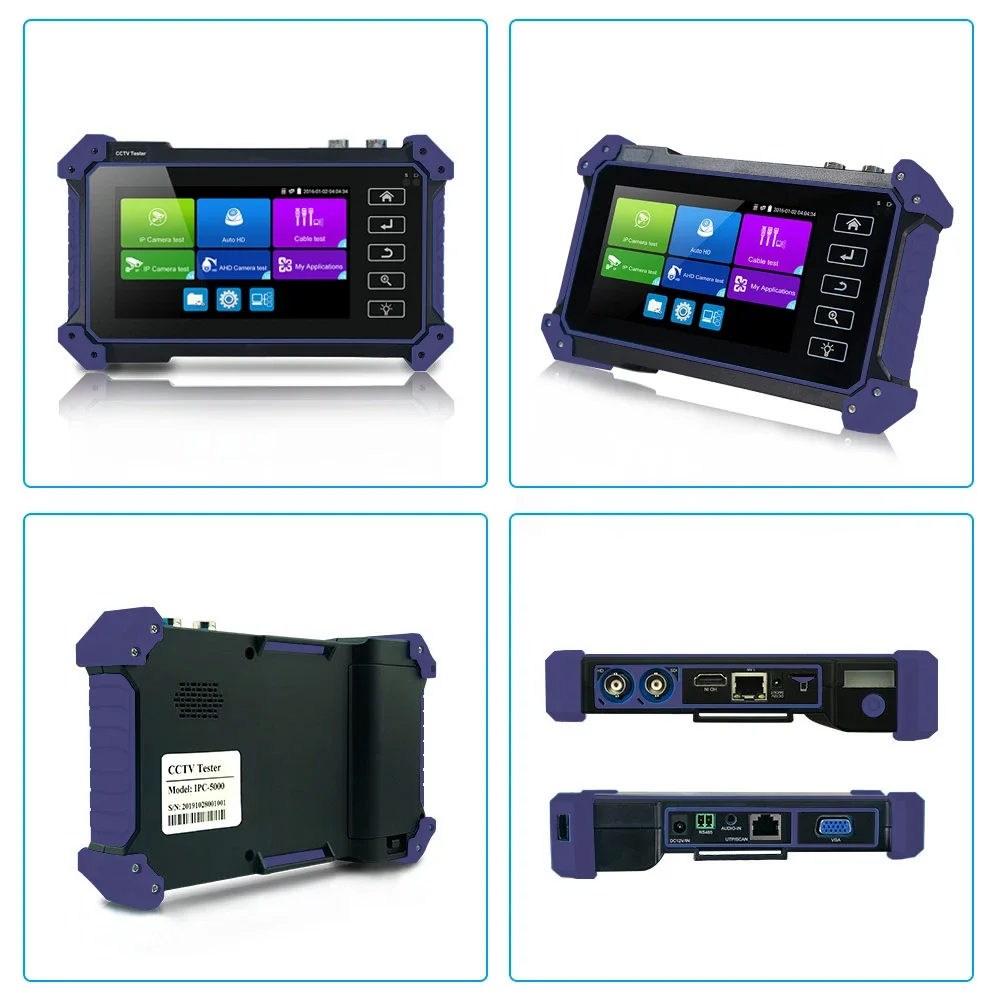4K IPC CCTV Tester 6 in 1 CCTV Surveillance Camera Monitor Full HD 8MP IP AHD CVI TVI SDI Camera Tester HDMI VGA cctv camera tester