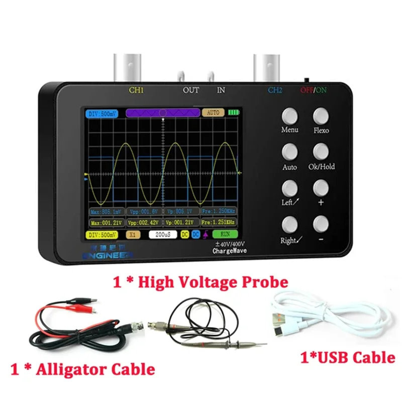 Dual Channels Digital Oscilloscope PWM 50M 10Mhz Sampling Rate 2.5KSa/S Analog Bandwidth Electronic Repair Tools