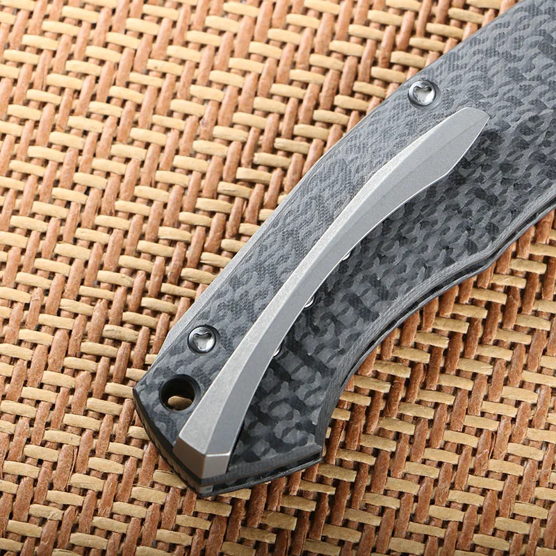 Green Thorn Outdoor Folding Knife PERO Carbon Fiber 3D Handle VG10 Blade Camping Fishing Portable Fruit Home EDC Tool 4