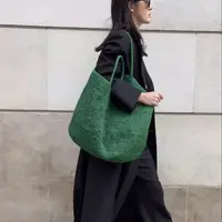 Grand sac fourre-tout en rotin tressé à la main 2026 pour femme, sac de plage en paille naturelle, sac à main de luxe, sac à bandoulière, sac d'été 3
