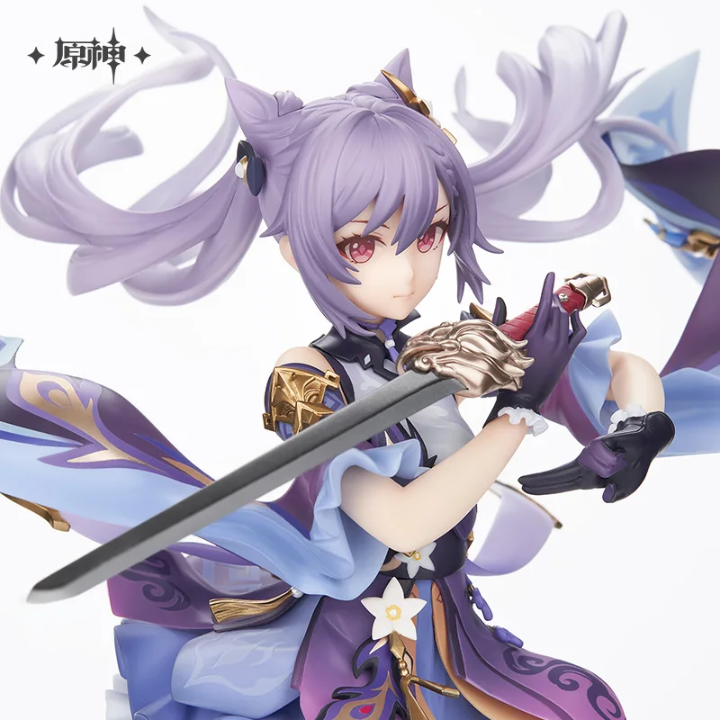 

1/7 Оригинальная фигурка игры Genshin Impact Apex Keqing Kawaii, экшн-фигурка 32 см, Подлинная модель, искусственная кукла, рождественский подарок, игрушка