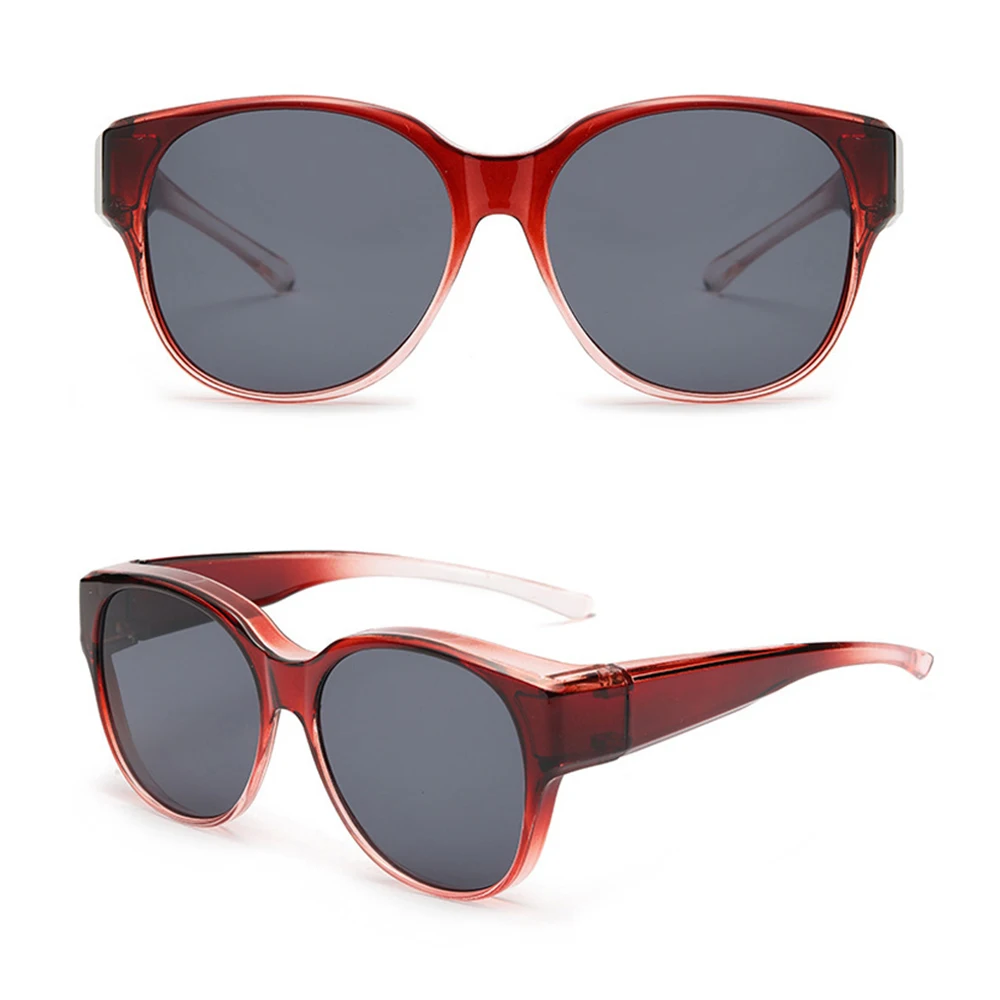 Modische UV-Schutz-Sonnenbrille Y2K Runder Rahmen Zum Übertragen auf Brillen Retro Schwarze Tönung für Damen und Herren – Detail 12