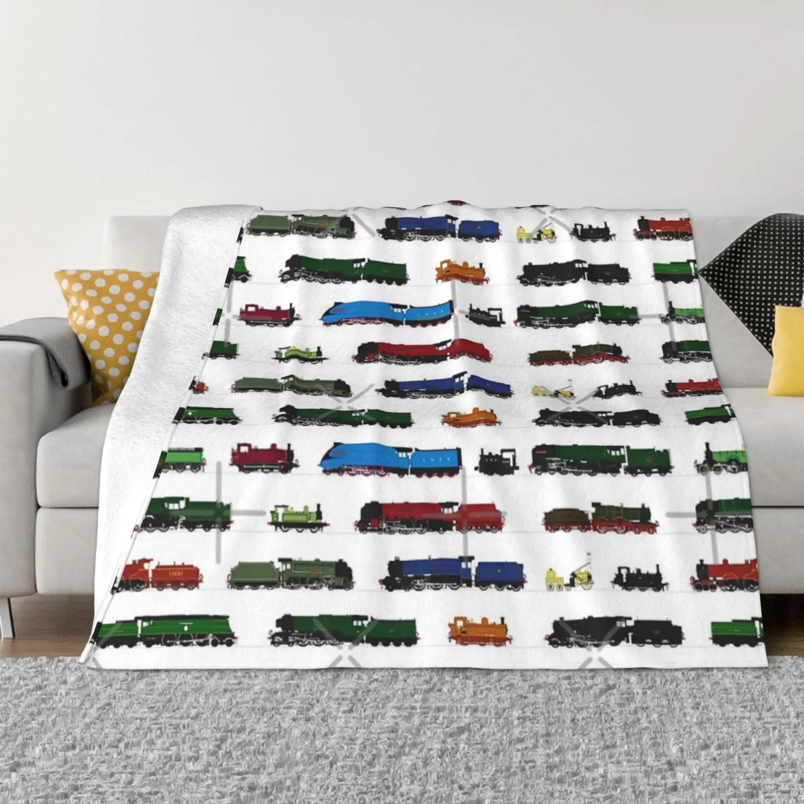 Iconic British Steam Trains Bedspreads For Double Bed For Winter Summer Blanket Bedspread Keep