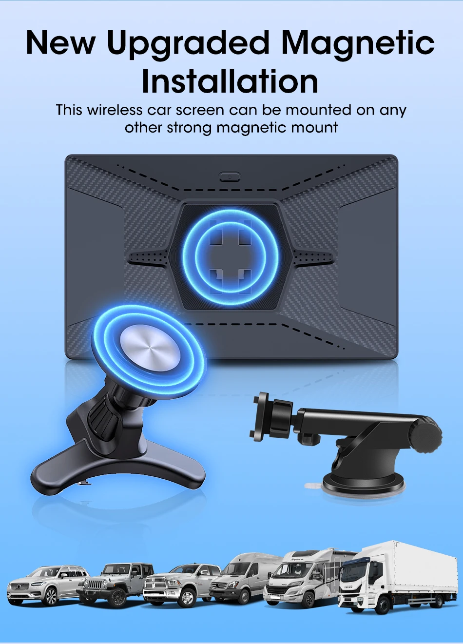 7/8/9 بوصة دعم التوجيه والصورة راديو مرآة السيارة اللاسلكي Carplay أندرويد السيارات الوسائط المتعددة مشغل فيديو شاشة عالمية