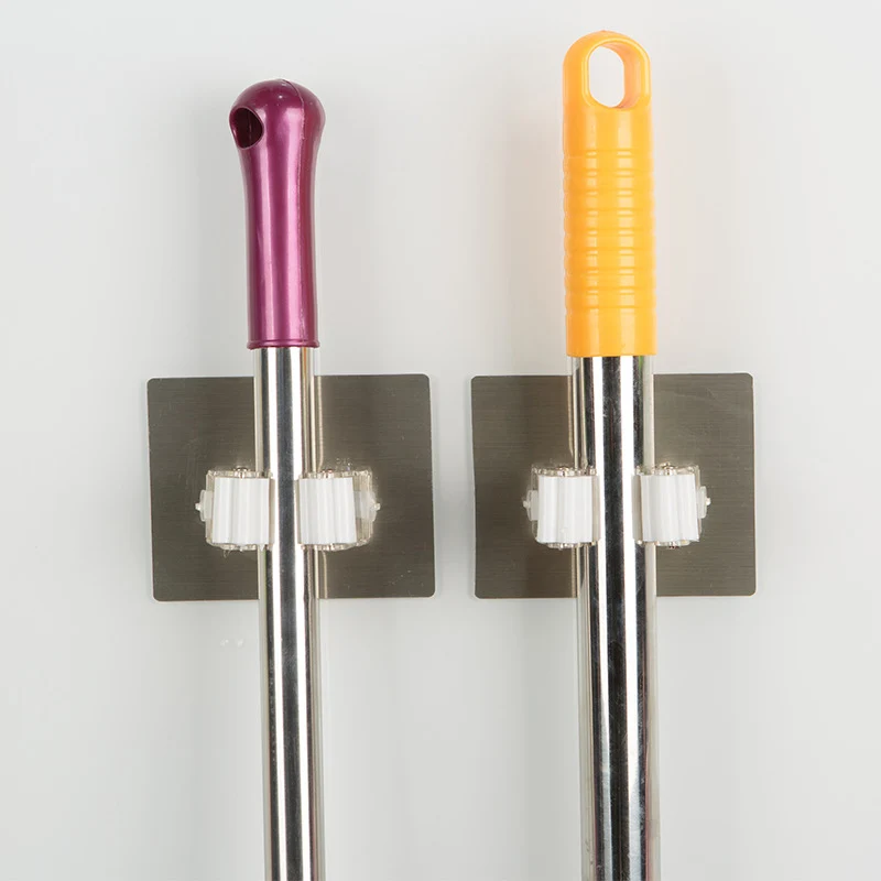 1/2/4PCS Bathroom Multi-Purpose Hooks Mop Organizer Holder Rack Punch-free Brush Broom Hanger Strong Hook Kitchen Storage