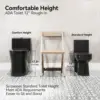 Elongated One Piece Toilet Black Compact Modern Toilet with Comfortable Seat Height  ADA Chair Height 17.3"  12" Rough-in 5