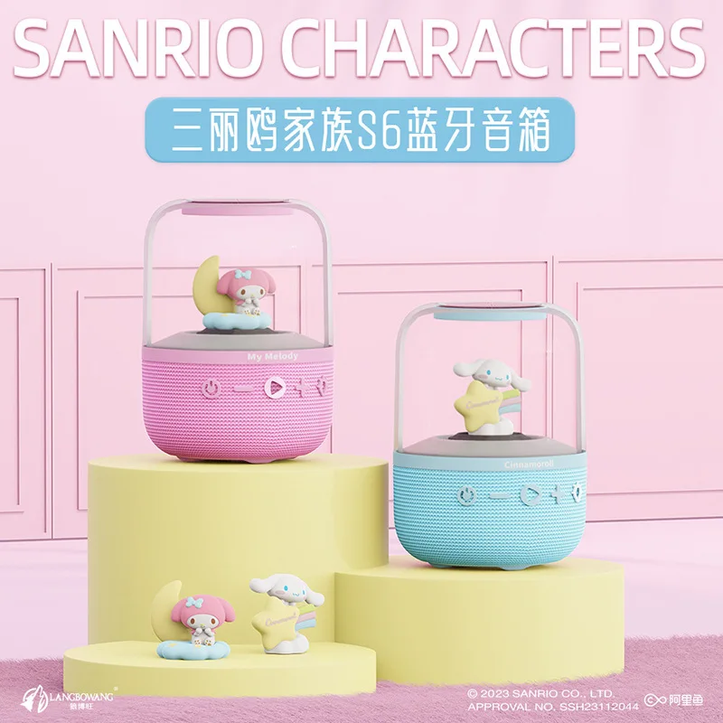 

Kawaii My Melody Cinnamoroll Cartoon S6 Bluetooth Speaker Anime Sanrio Girly Heart Cute Ai Smart Ambient Light Bluetooth Speaker