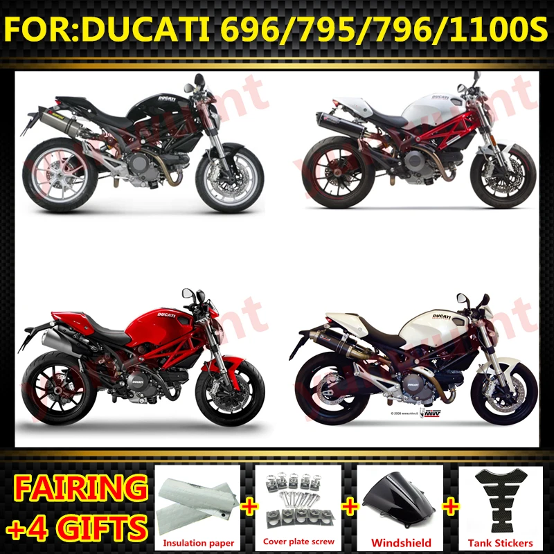 

Комплект обтекателей для мотоцикла Ducati Monster 696 796 795 m1000 m1100 2009 2010 2011