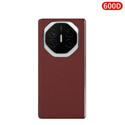 Ultra - Thin Carbon Kevlar Fiber Aramid Magnetic Case - Slim, Lightweight, Matte Black Premium Cover for Huawei Mate XT Ultimate (Metal ring Hole 1)