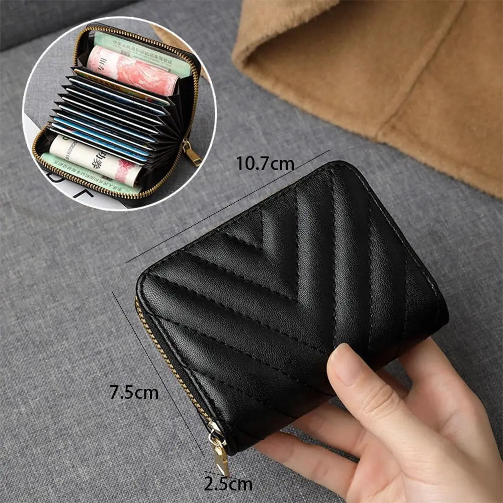 Mini Short Men Card Holder Wallets Zipper Coin Pocket Slim Magic Male Wallet PU Leather Credit Bank Card Case Ladies Purses