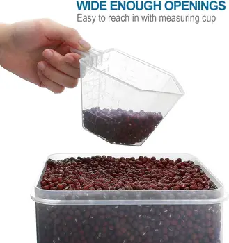 VERONES Large Tall Airtight Food Storage Containers 10 PACK Plastic Airtight Kitchen & Pantry Organization Ideal for Flour 5