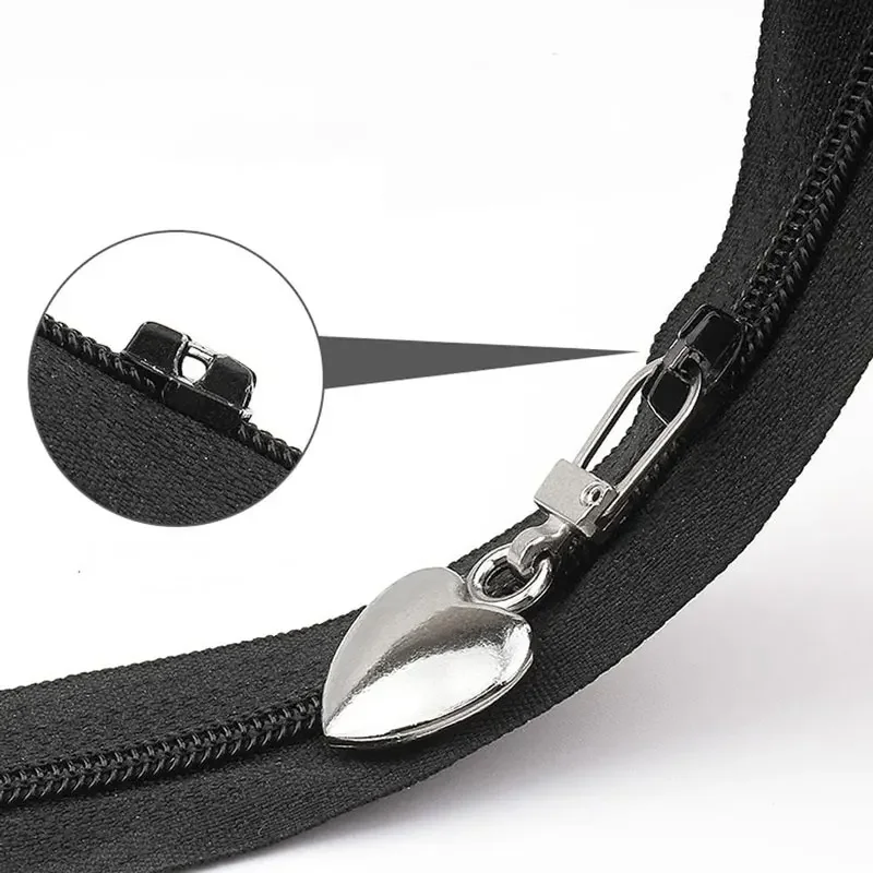 Zipper Pullers 5Pcs Detachable Metal Heart Shaped Universal For Clothing Jackets Backpack Shoes