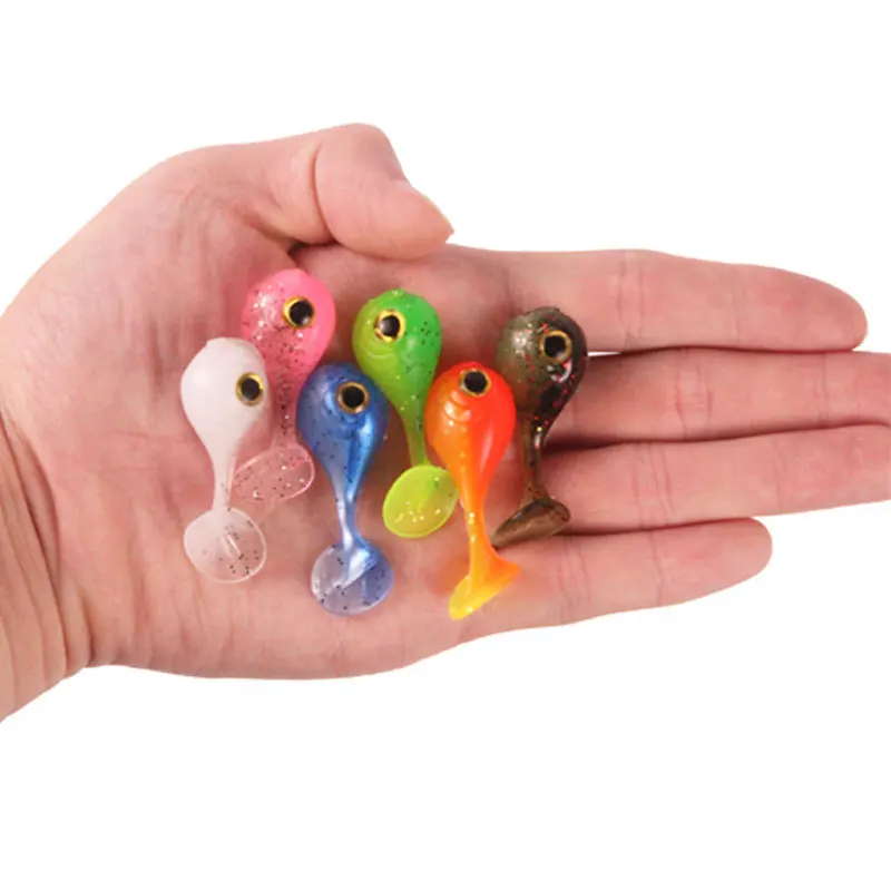 

3Pcs/Lot Soft Lure Big Head Fish T-Tail Soft Fishing Baits 4.5cm 3g Artificial Silicone Attractive Crankbaits Fishing Baits