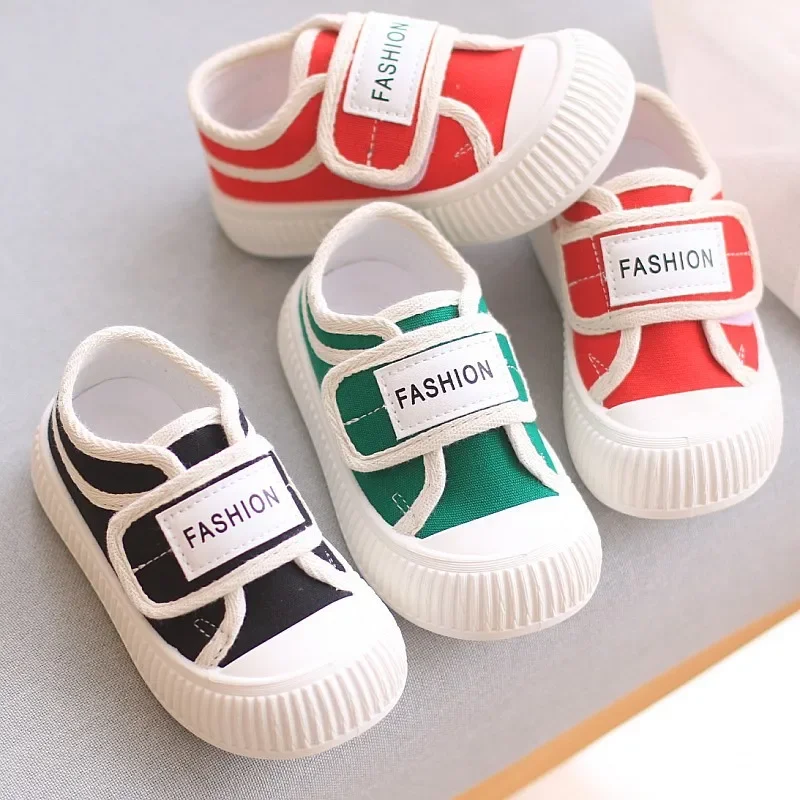 Spring Autumn Fashion Kids Canvas Shoes Casual Sport Boys Girls Sneakers Shoes Soft Rubber Sole Flat Children Canvas Shoes 21-26 4