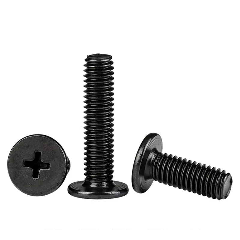 10/ 20/ 50pcs Black 304 Stainless Steel Cross Phillips Ultra Thin Flat Wafer Head Screw CM M1.6 M2 M2.5 M3 M4 M5 M6 for Laptop - Image 2