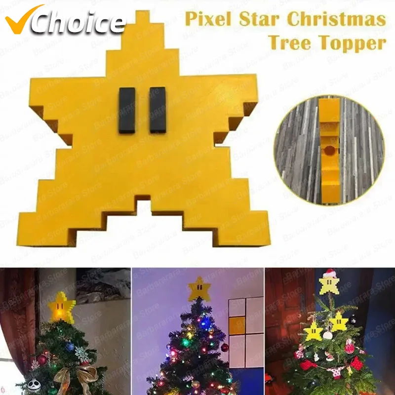 Christmas Tree Cartoon Large Starfish Shape Pendant Xmas Super Marios Bros Star Home Party Decoration