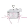 Ins Korean Style Lace-up Leather Card Holder Bus Card Bank ID Card Protective Display Sleeves Girl Bag Pendant Gift 5