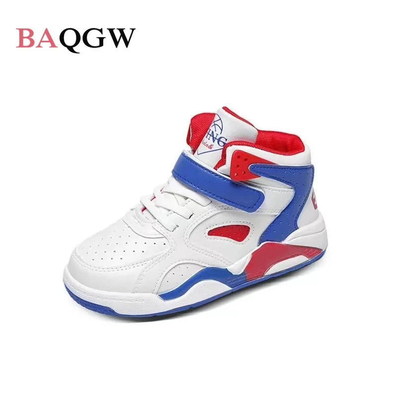 

Size 21-36 Children Basketball Shoes Girls Boys Hig-top Breathable Sport Shoe Kids Soft Bottom Running Sneakers Baby Toddlers