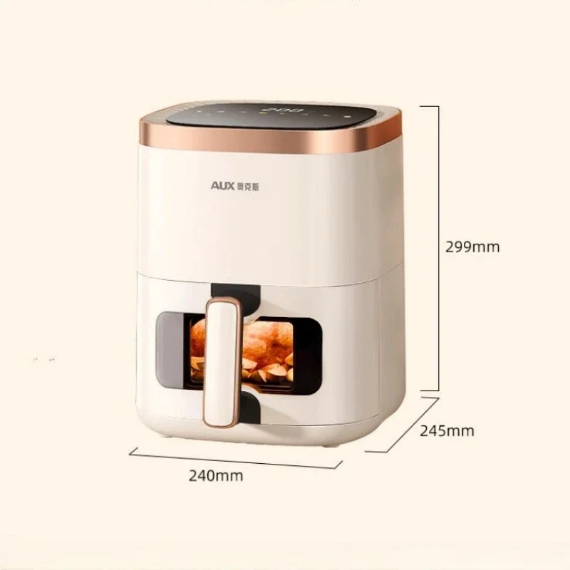 220V Air Fryer Household 5L/6L/7L/8L Visual Multi-function Electric Oven French Fryer Oil-free Fryer Air Fryers 6