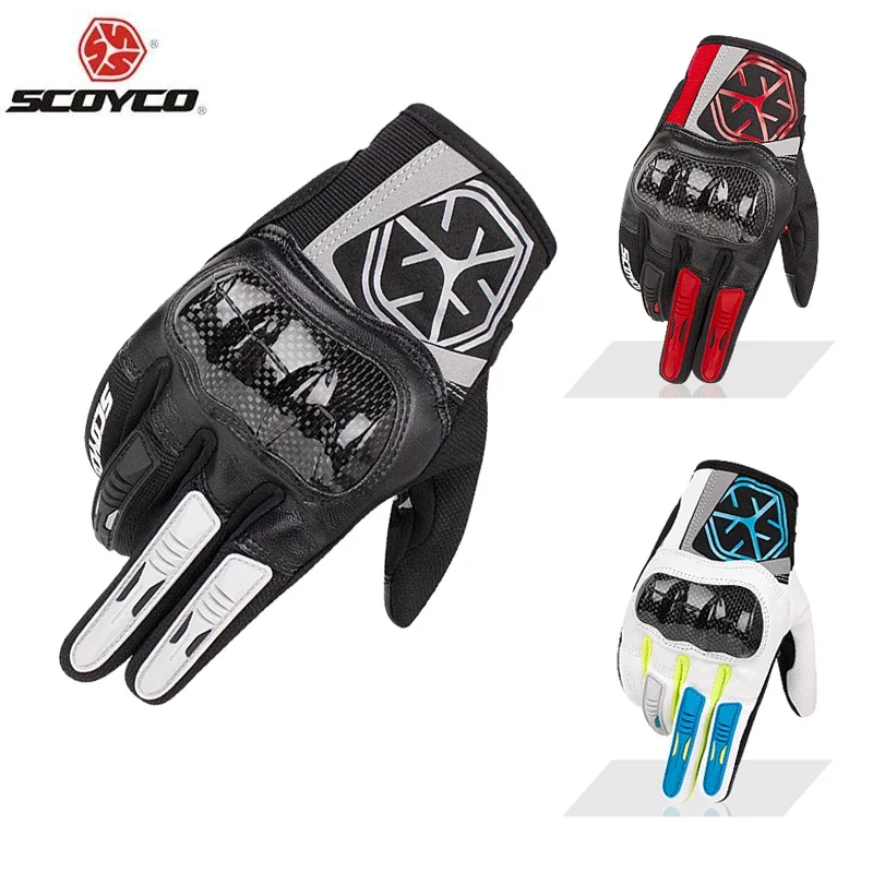 

SCOYCO Knight Equipment Gloves Motocross Motorcycle Riding Locomotive Protective Motos Guantes Carbon Fiber Touch Screen MC122