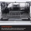 Energy Star Countertop Dishwasher 6 Plate Wash Programs White EZ Clean Filter Stainless Steel Interior Residual Drying Quick 5
