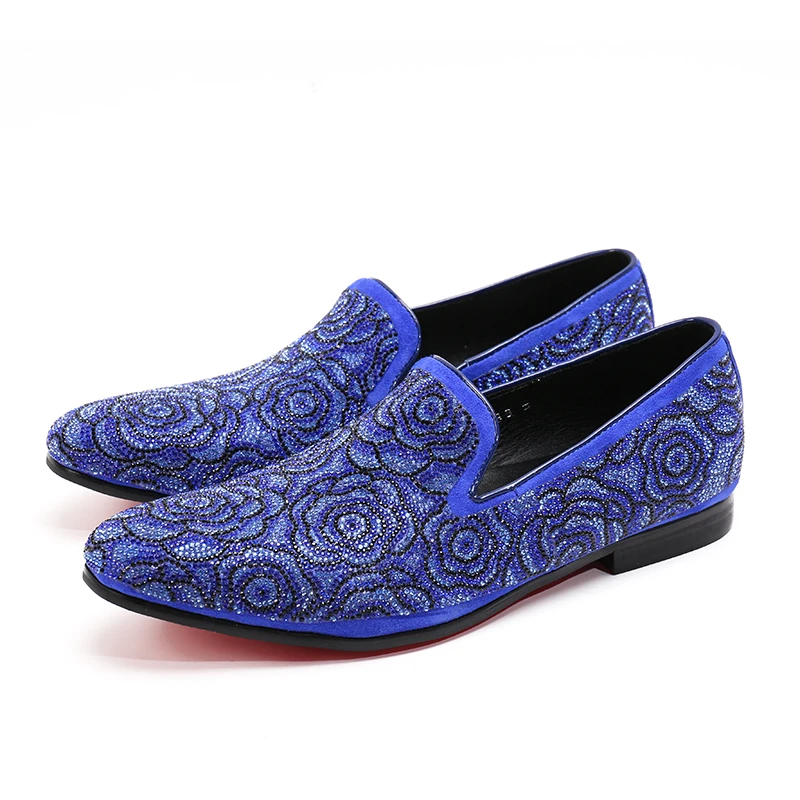 Men's Shoes Royal Blue Dress Flats Dress Shoes Royal Blue Red