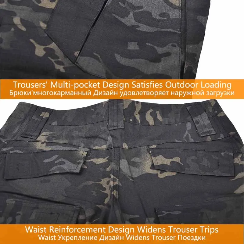 Vojenství uniforma oblečení oblek taktická potírat obleků camo muži armáda oblečení vojenství muži šatstvo shirt+cargo kalhot koleno vycpávky 8XL